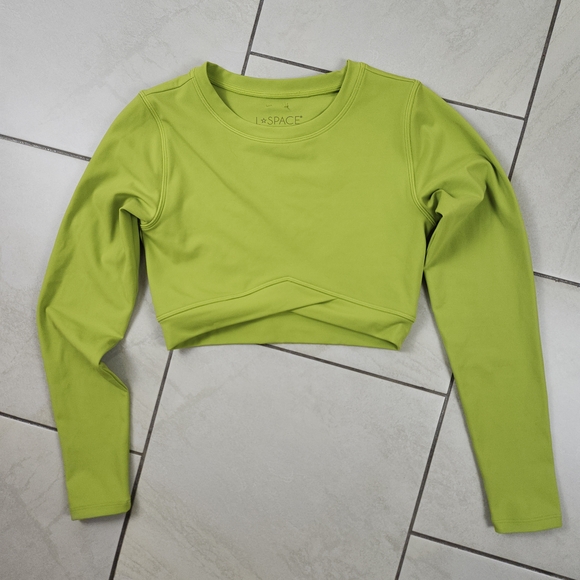 L*SPACE x Tessa Brooks 2 Piece Aim High Top (S) & Bike Shorts (M) Matching Set - Picture 7 of 15